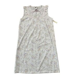 Vtg NOS 80s‎ Belle Fleur Floral Sleeveless Nightgown NWT  Cottagecore  Sz M New